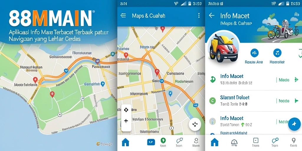 Tampilan antarmuka aplikasi Info Macet 88MAIN yang informatif dan mudah digunakan.