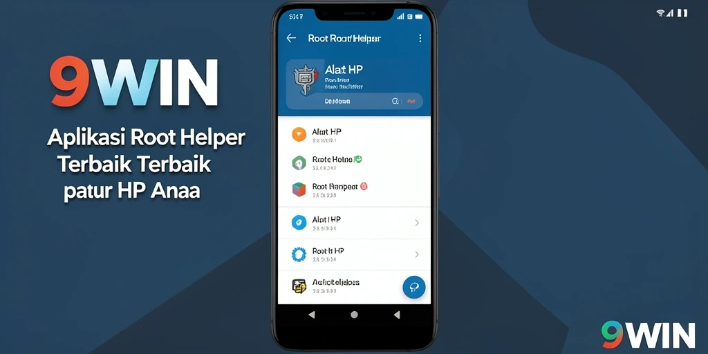 Screenshot aplikasi 9WIN menampilkan antarmuka Root Helper yang mudah digunakan.
