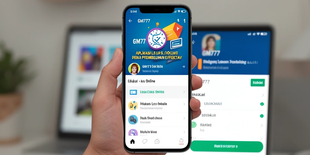 Antarmuka GM777 yang sederhana dan interaktif untuk Les Online.