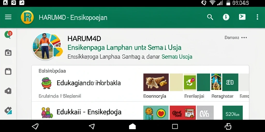 Tampilan antarmuka aplikasi Ensiklopedia yang menarik dan informatif.