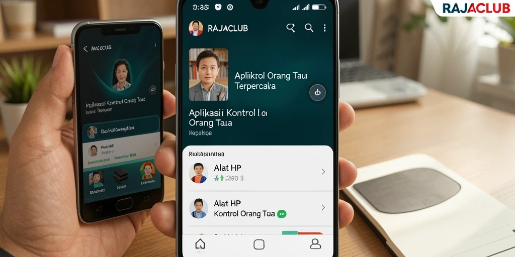 Antarmuka RAJACLUB yang user-friendly untuk kontrol orang tua.
