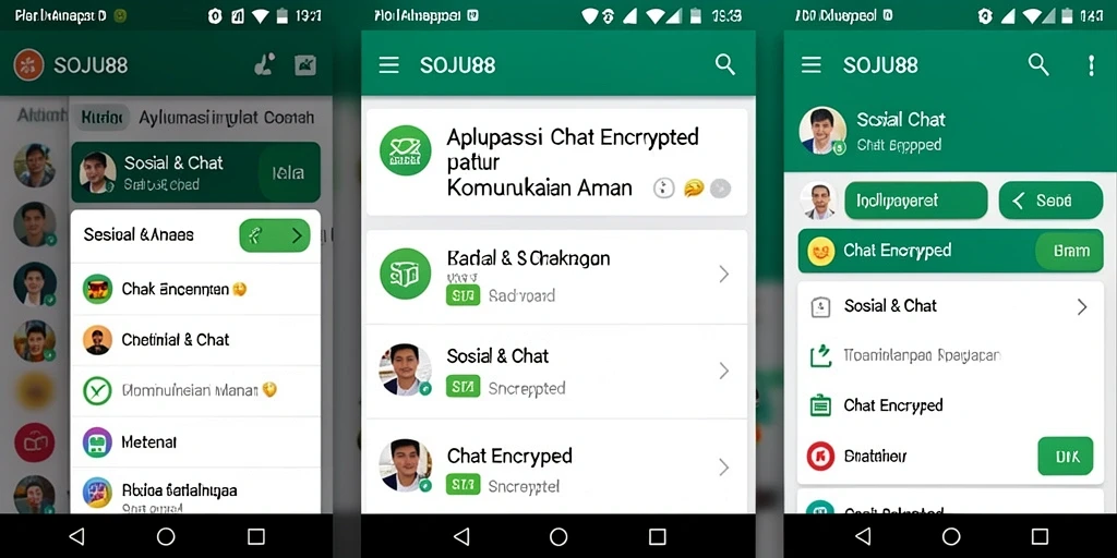 Antarmuka menarik SOJU88 dengan fitur Chat Encrypted yang aman.