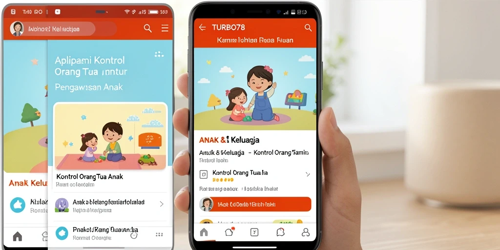 Antarmuka TURBO78 yang intuitif untuk kontrol orang tua.